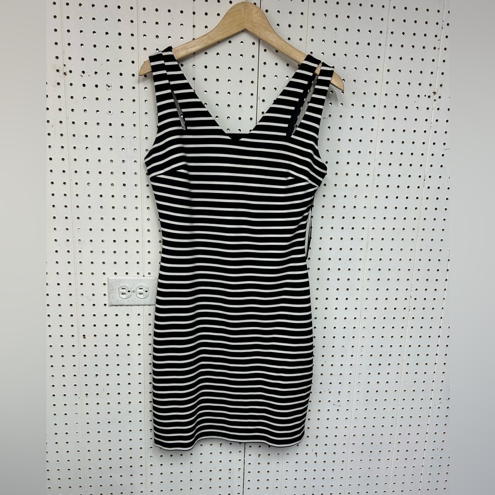Alberto Malaki Sheath Stripe Mini Dress